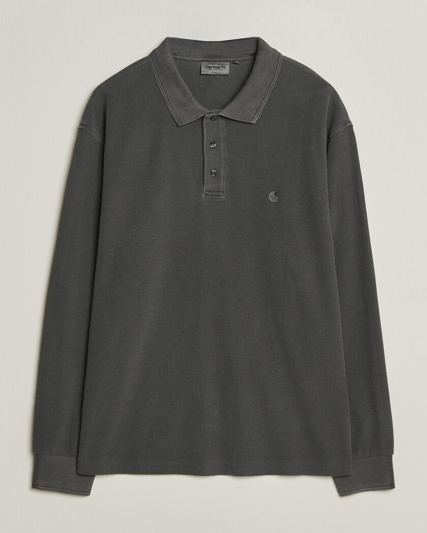 Carhartt WIP Long Sleeve Waffle Rugby Shirt Black – Black