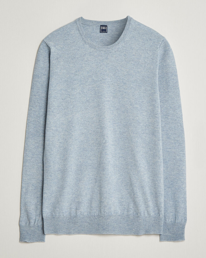 Jil Sander Seamless Crew Neck Sweater Grey Melange at CareOfCarl.com