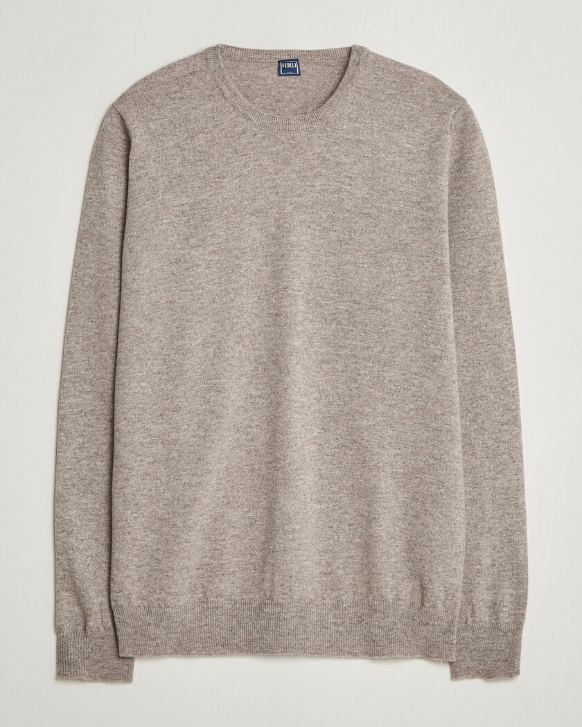 Jil Sander Seamless Crew Neck Sweater Grey Melange at CareOfCarl.com