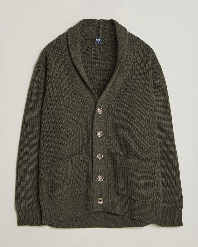 Jil Sander Superfine Merino Cardigan Navy at CareOfCarl.com