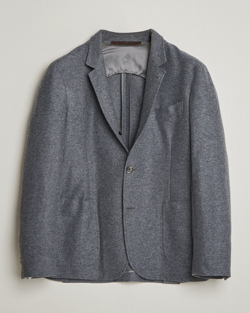 Boglioli K Jacket Wool Hopsack Blazer Charcoal at CareOfCarl.com