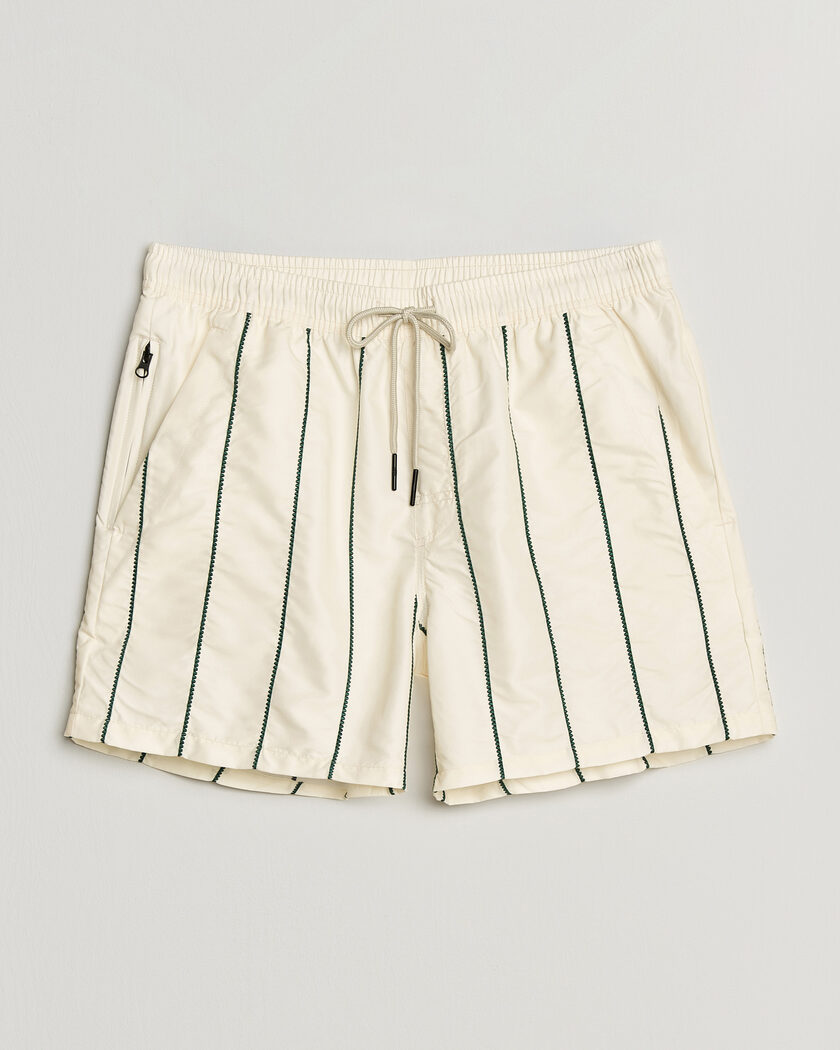 OAS Printed Swimshorts White/Green - Size: S