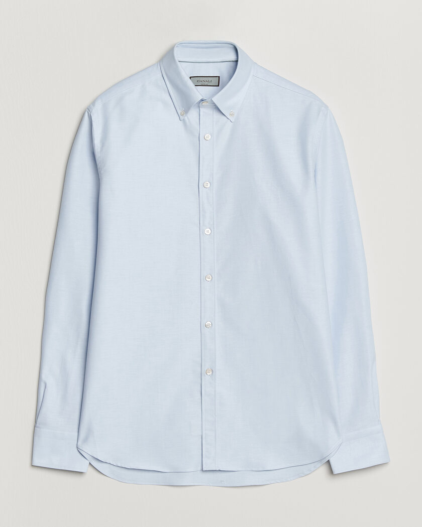Canali Oxford Button Down Shirt Light Blue – Blue