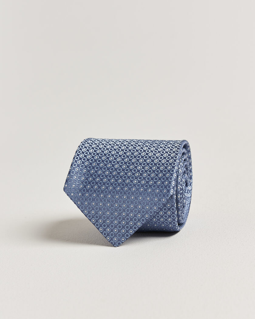 Canali Jacquard Silk Tie Sky Blue – Blue