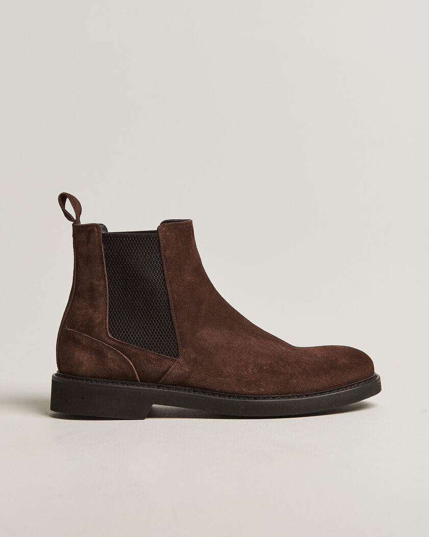 Canali Chelsea Boots Dark Brown Suede – Brown