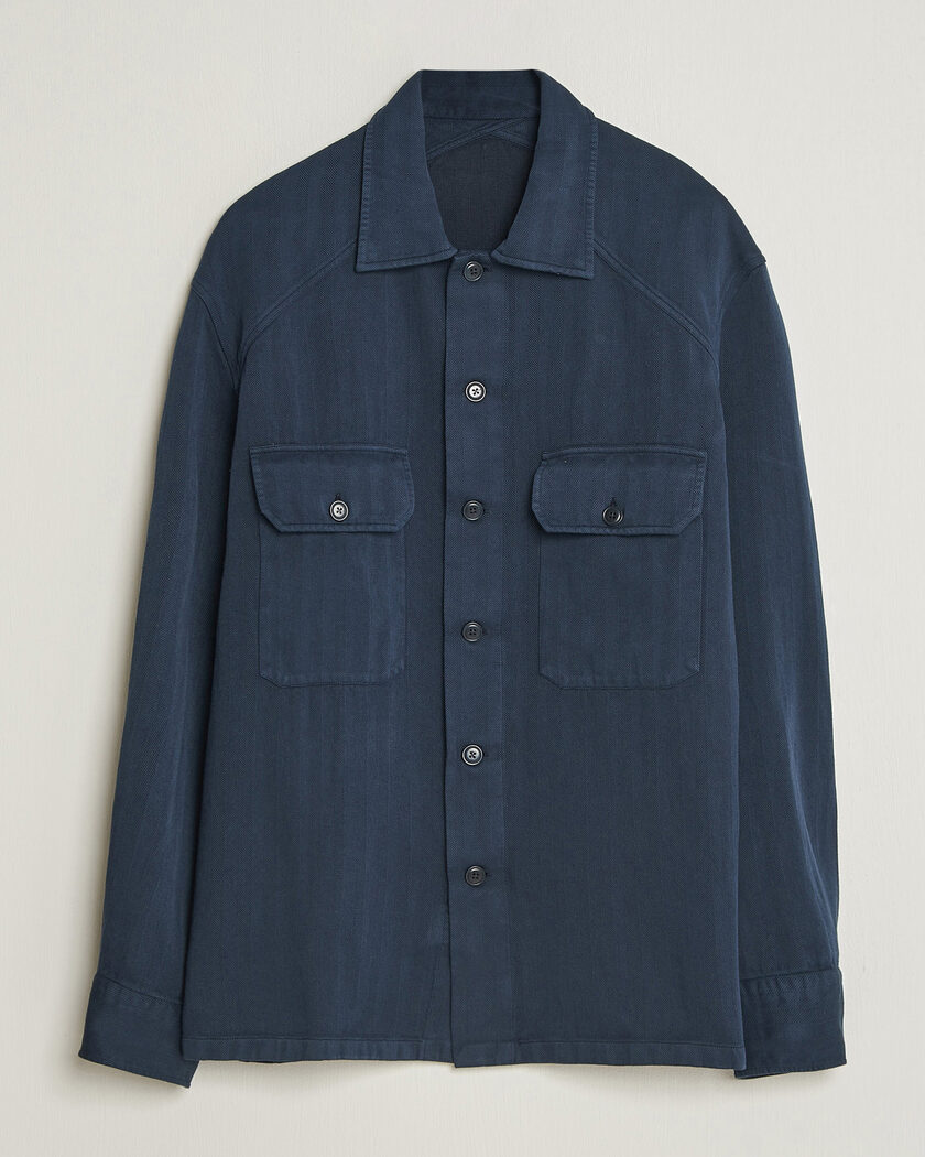 Ralph Lauren Purple Label Long Sleeve Shirt Racing Navy – Blue
