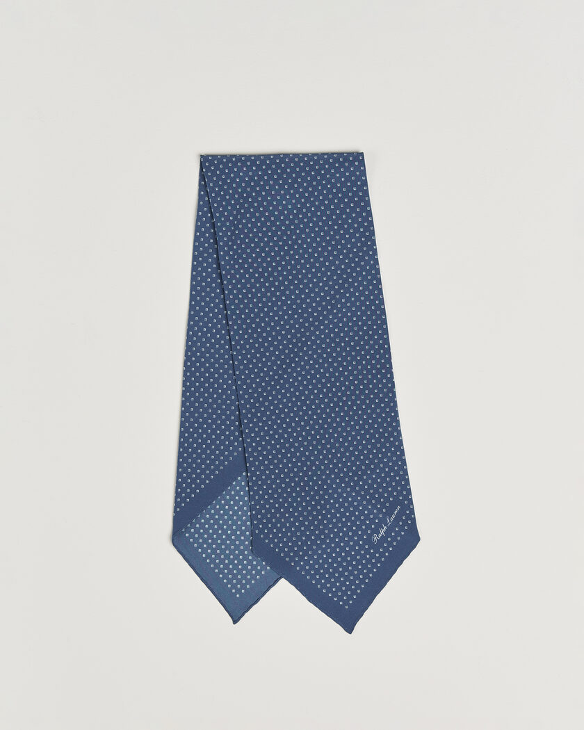 Ralph Lauren Purple Label Silk Neckerchief Blue Horizon – Blue