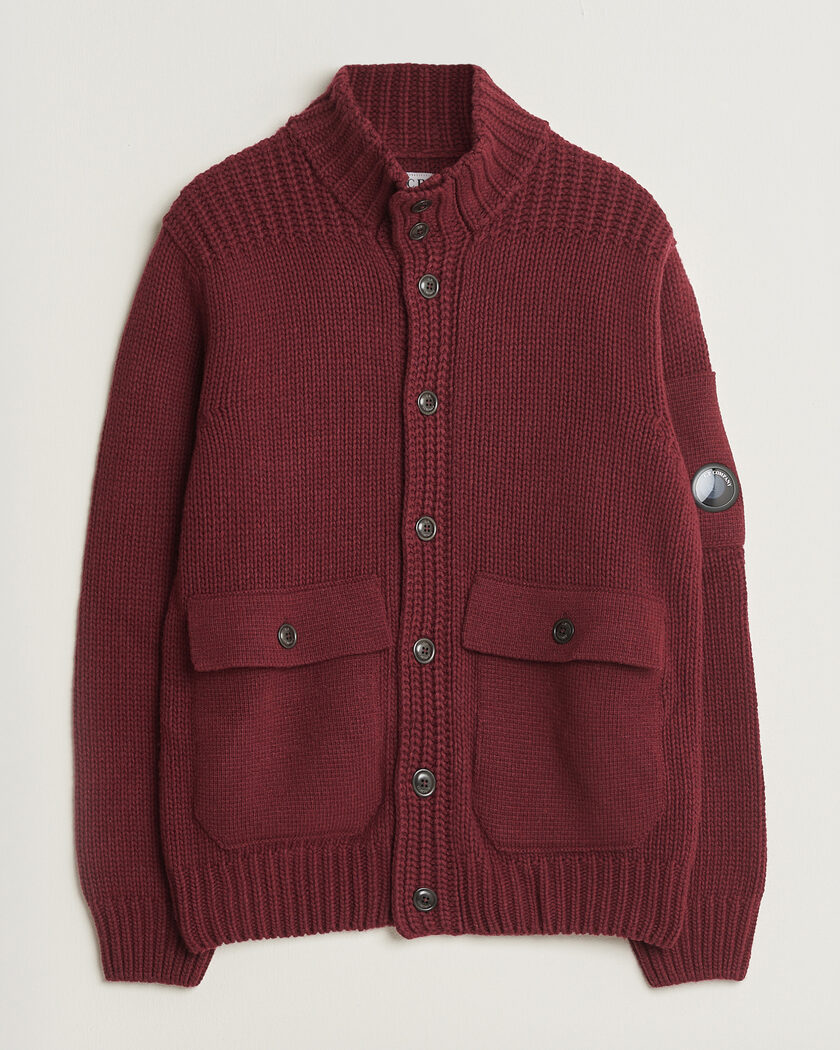 AMI Big Heart Logo Cardigan Navy at CareOfCarl.com
