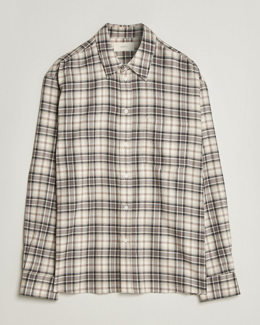 Polo Ralph Lauren Custom Fit Brushed Flannel Checked Shirt White