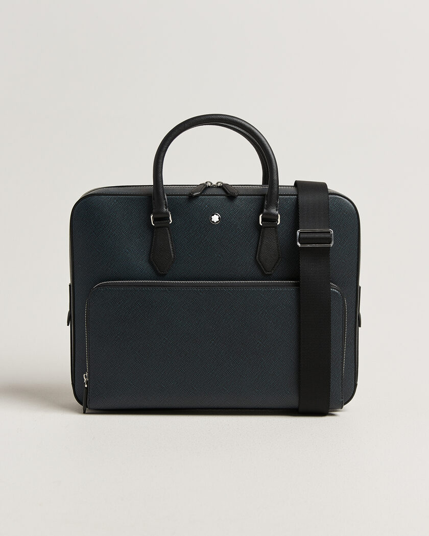 Montblanc Sartorial Medium Document Case Tweed Blue – Blue