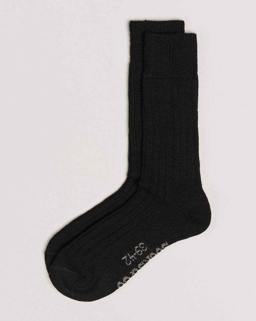 Alpacasocks & Co 2-Pack Ribbed Alpacka Wool Socks Black – Black