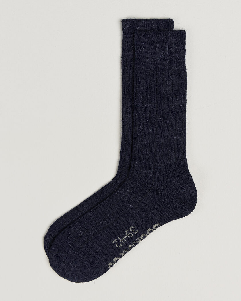 Alpacasocks & Co 2-Pack Ribbed Alpacka Wool Socks Navy – Blue