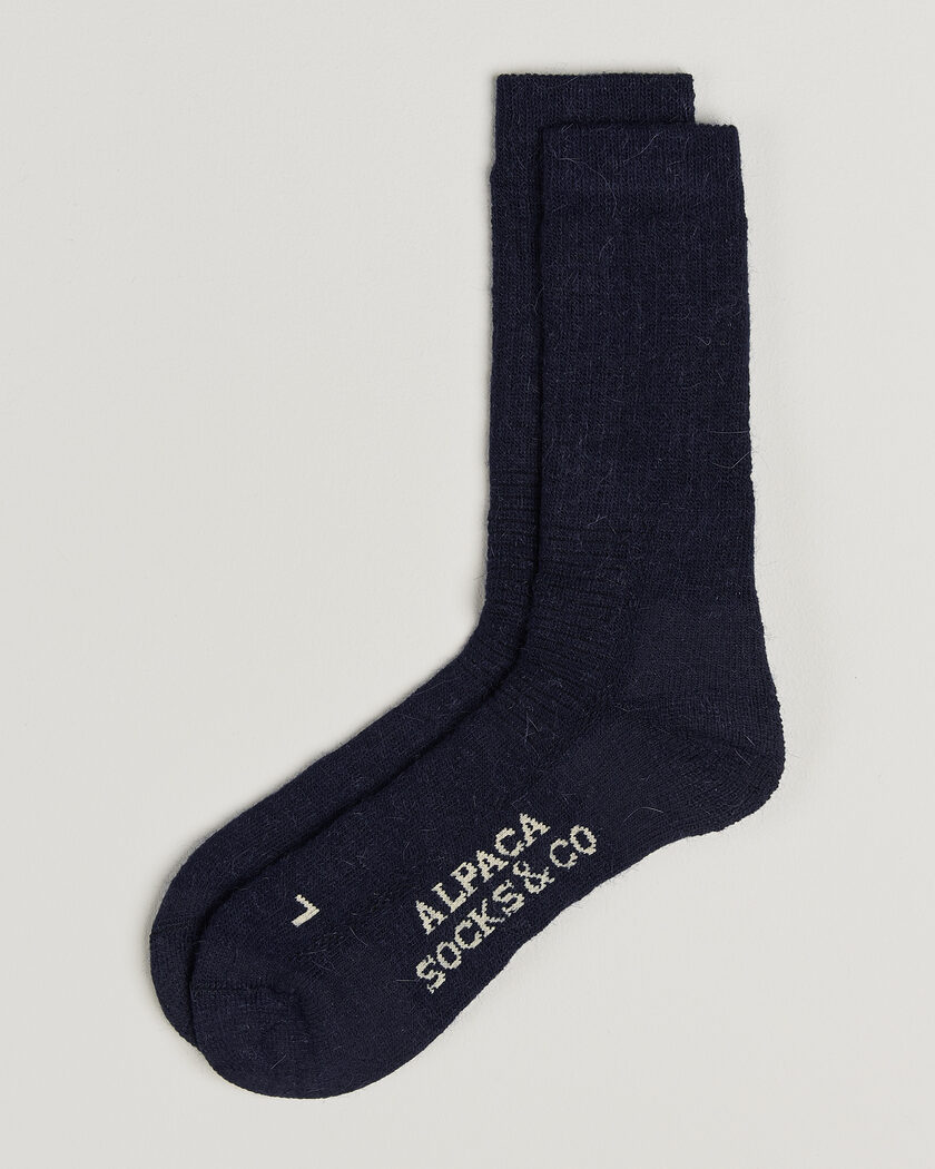 Alpacasocks & Co 2-Pack Heavy Alpacka Wool Socks Navy – Blue