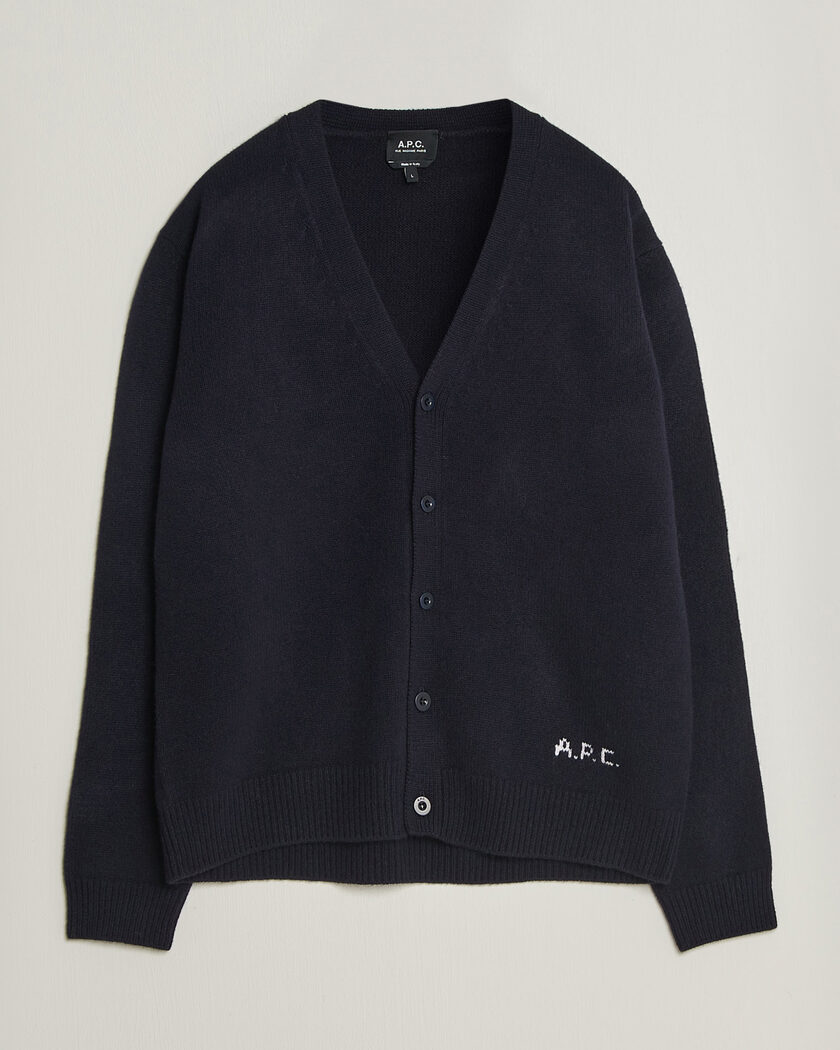 John Smedley Petworth Extra Fine Merino Cardigan Midnight at