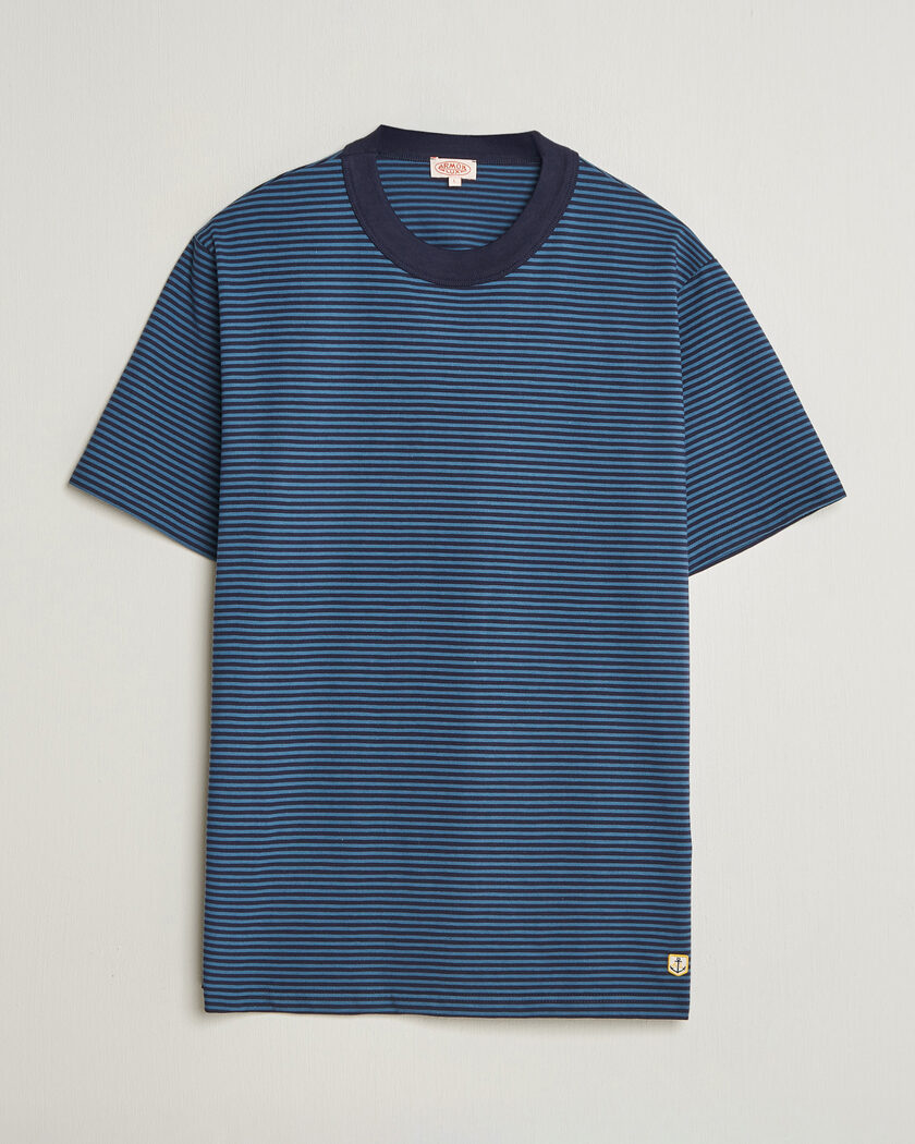 Armor-lux Héritage Callac Striped T-Shirt Navy/Teal – Blue