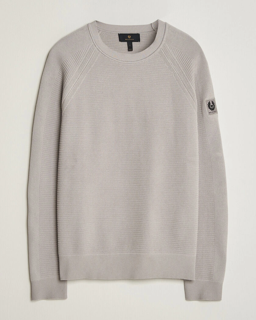 Belstaff Bradwell Cotton Knitted Crew Neck Concrete – Grey