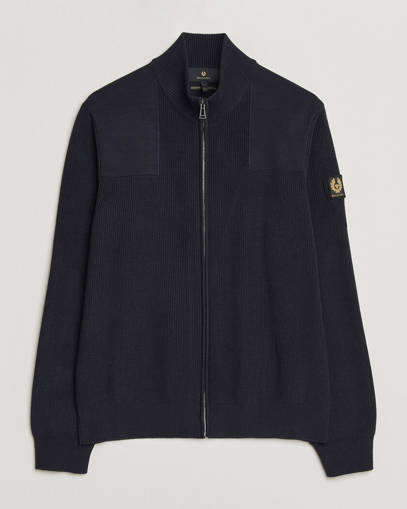 Belstaff Commander Knitted Full Zip Dark Ink – Blue