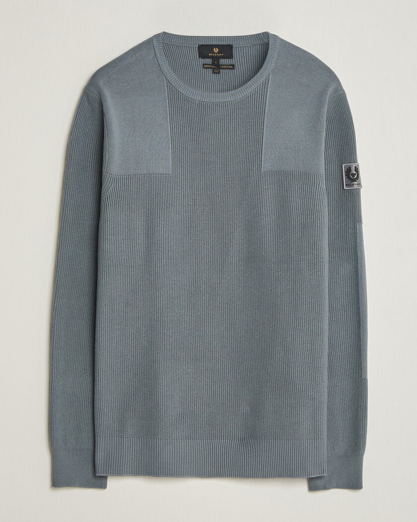 Belstaff Commander Knitted Crew Neck Atlantic Grey – Grey