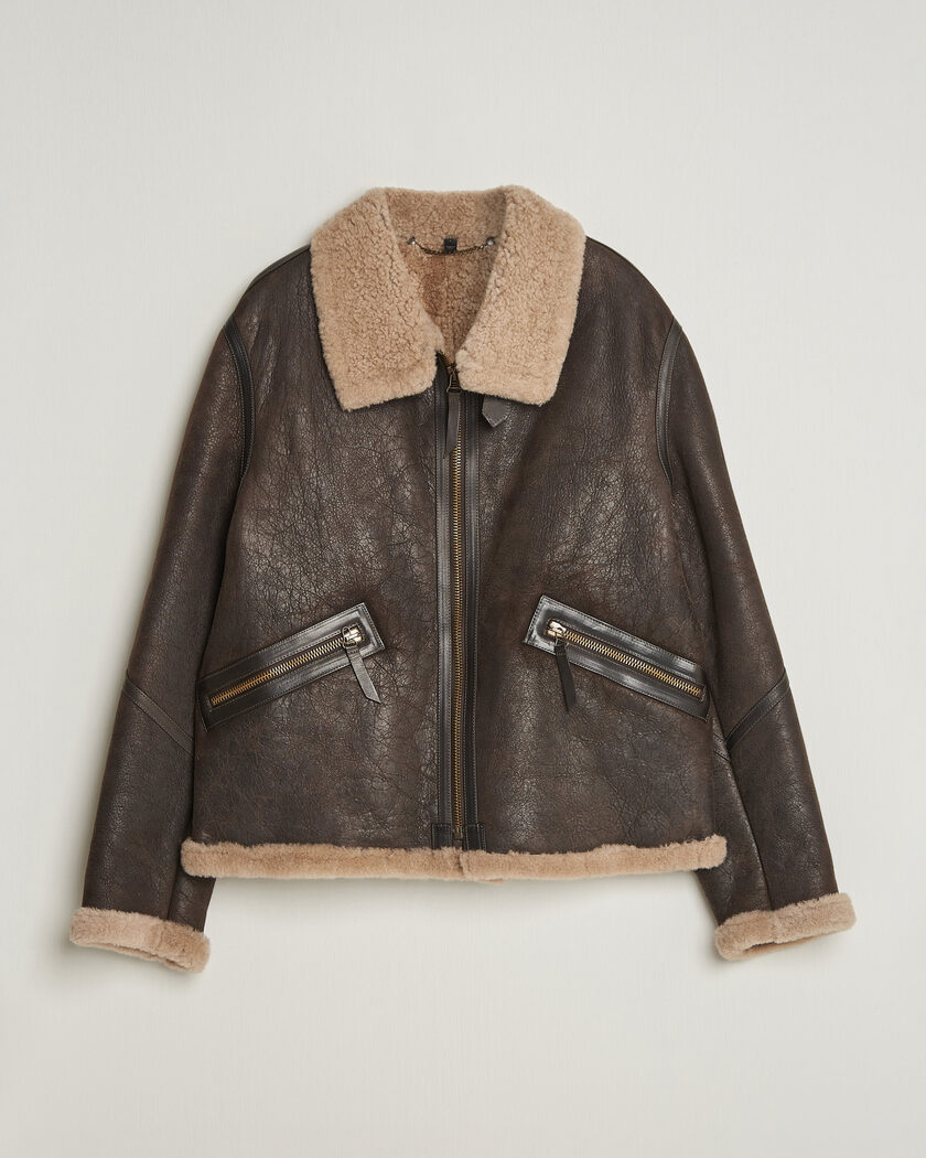 Belstaff Winterbrook Shearling Jacket Dark Brown – Brown