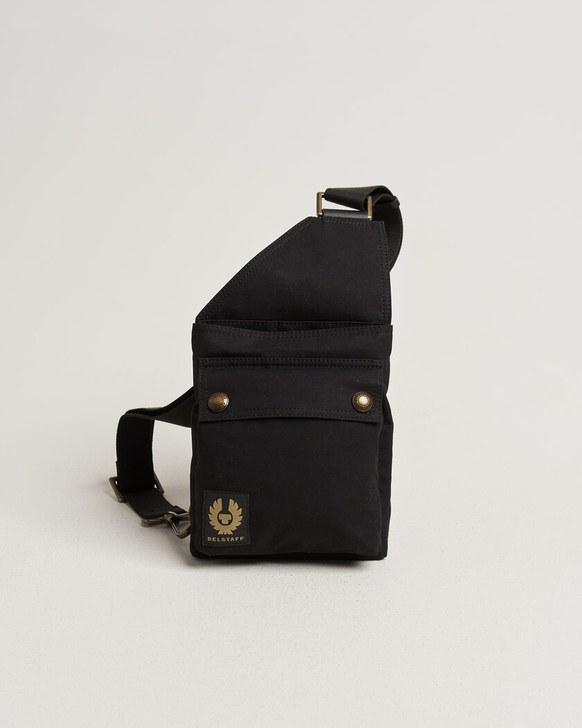 Belstaff Trailmaster Waxed Crossbody Bag Black – Black