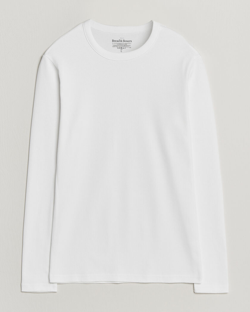 Bread & Boxers Ribbed Long Sleeve T-Shirt White – White
