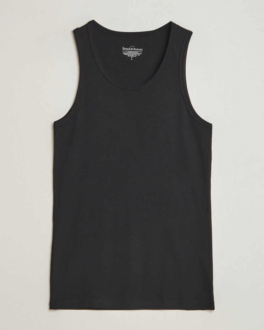  Bread & Boxers 2-Pack Ribbed Tank Black – Black