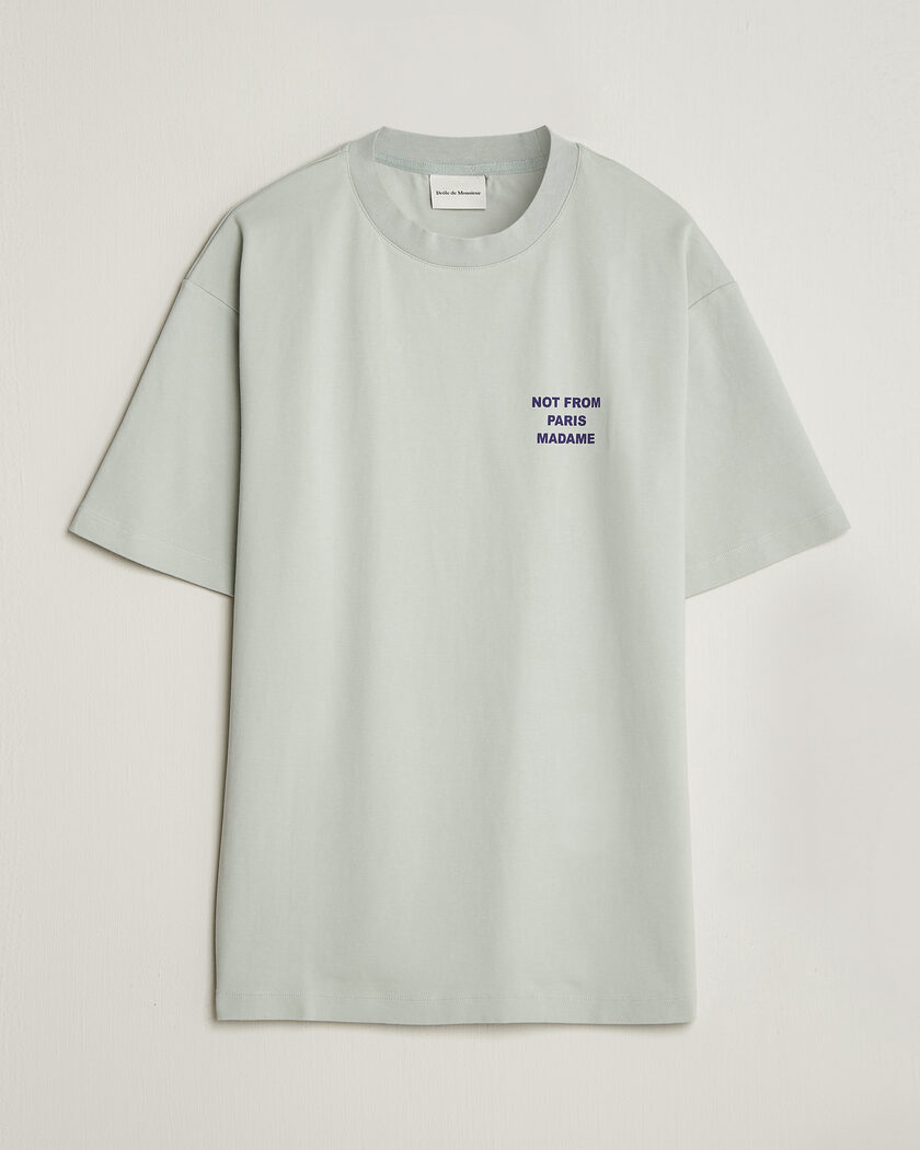 Drôle de Monsieur Bold Slogan T-Shirt Grey – Grey