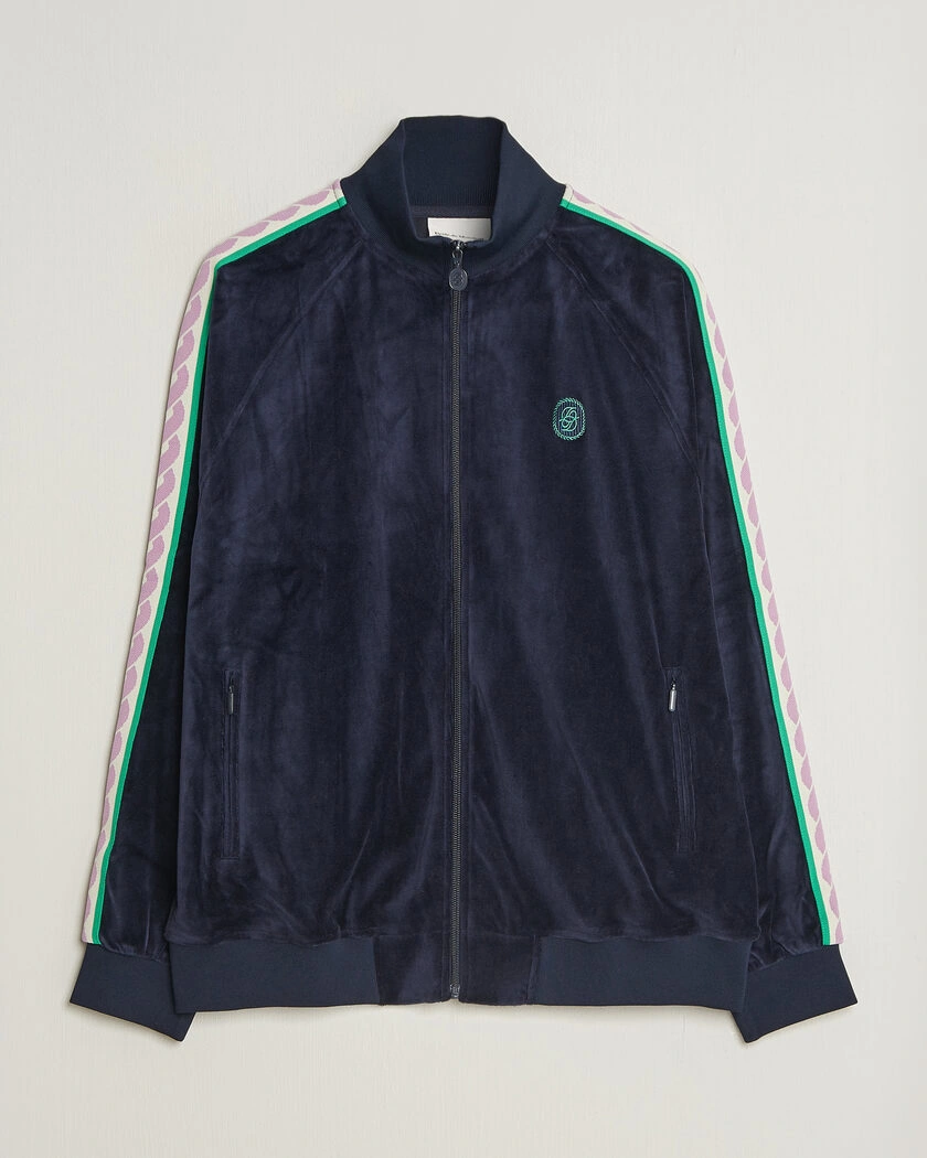 Drôle de Monsieur Survêtement Velours Track Jacket Navy – Blue