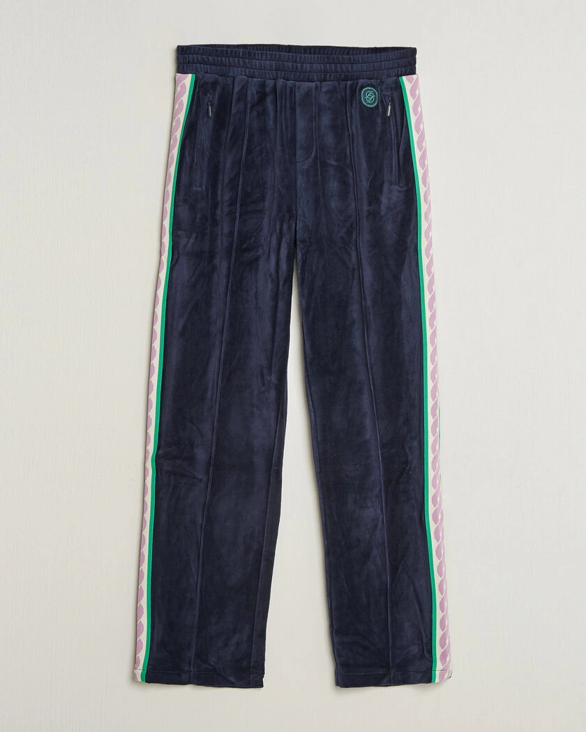 Drôle de Monsieur Survêtement Velours Track Pants Navy – Blue