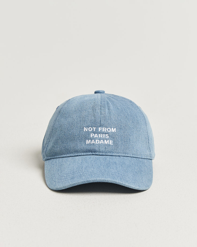 Drôle de Monsieur Slogan Denim Baseball Cap Blue – Blue