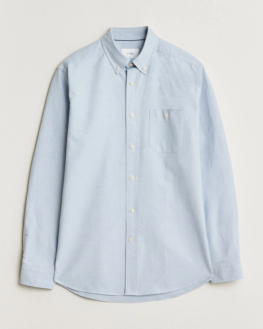 Eton Regular Fit Ivy Oxford Shirt Light Blue – Blue
