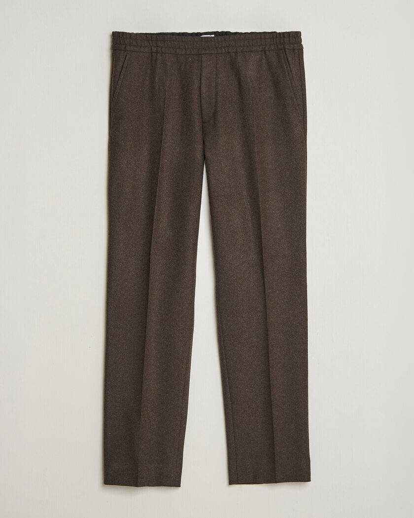 A.P.C. Joaquin Seersucker Drawstring Trousers Black at CareOfCarl.com