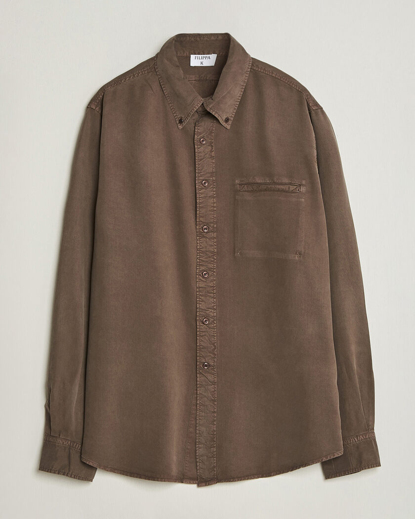 Filippa K Zack Lyocell Shirt Ebony Brown – Brown