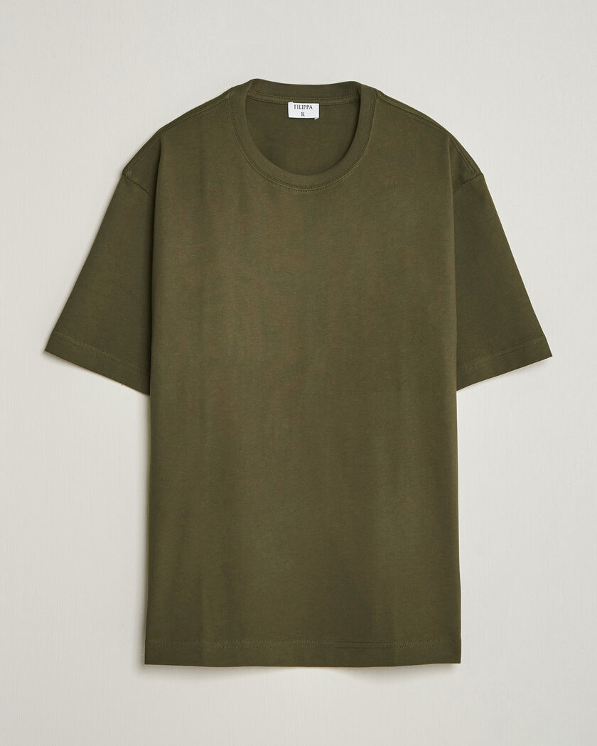 Jil Sander Printed Logo T-Shirt Thyme Green at CareOfCarl.com