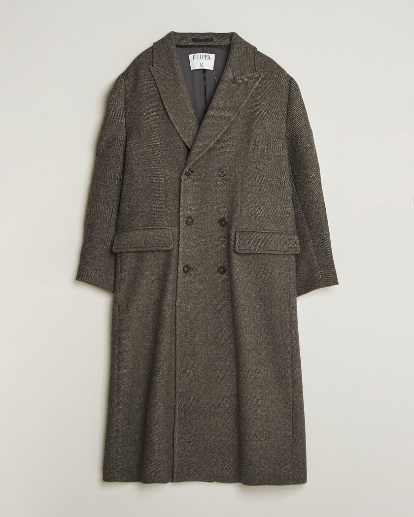Filippa K Damian Wool Twill Coat Driftwood – Grey