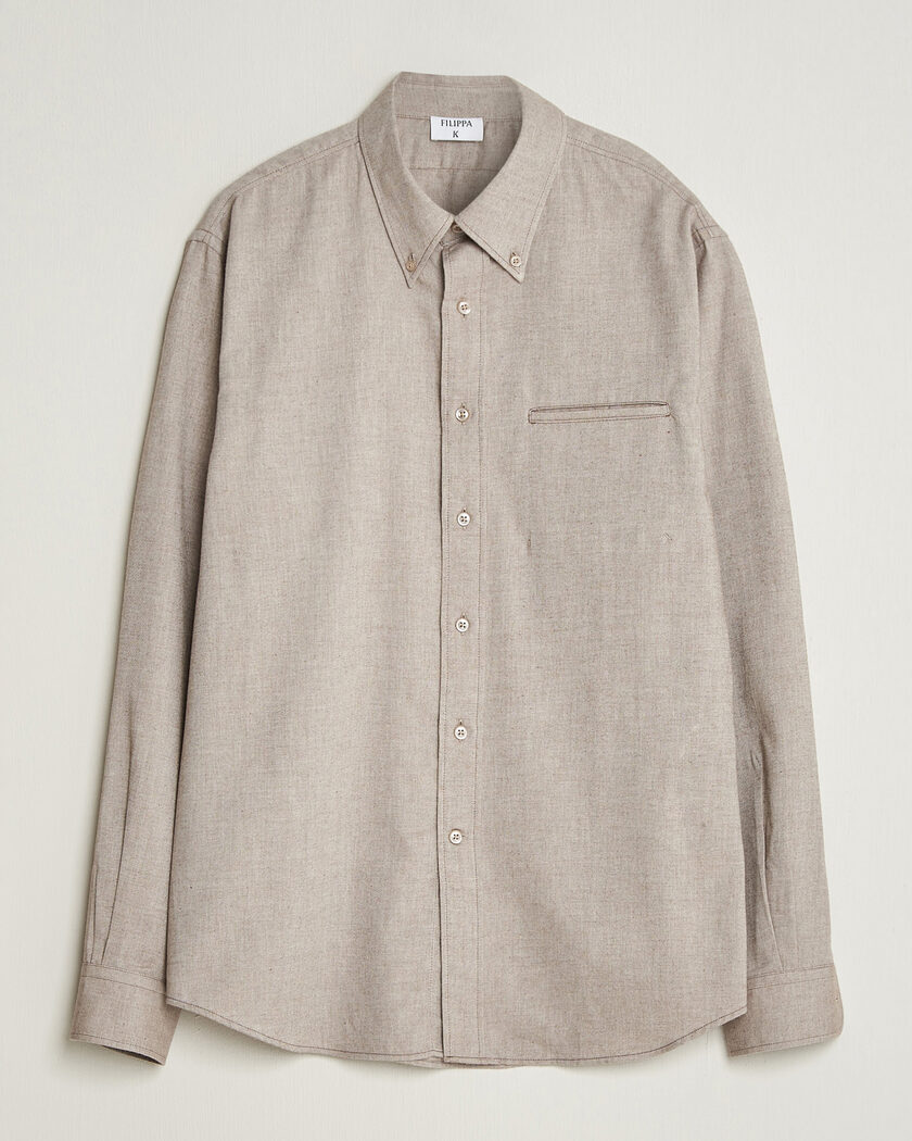 Filippa K Zack Flannel Shirt Mid Brown – Brown