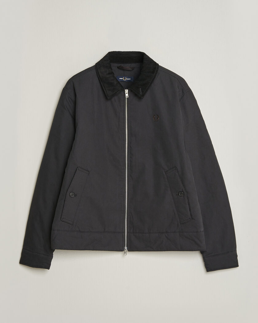 Fred Perry Cotton Caban Jacket Black – Black