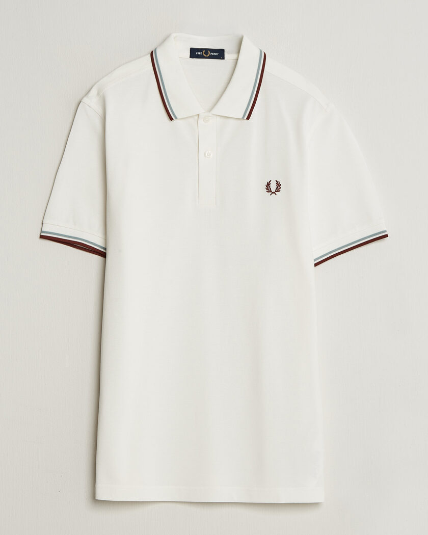 Fred Perry Twin Tipped Polo Shirt Ecru – White
