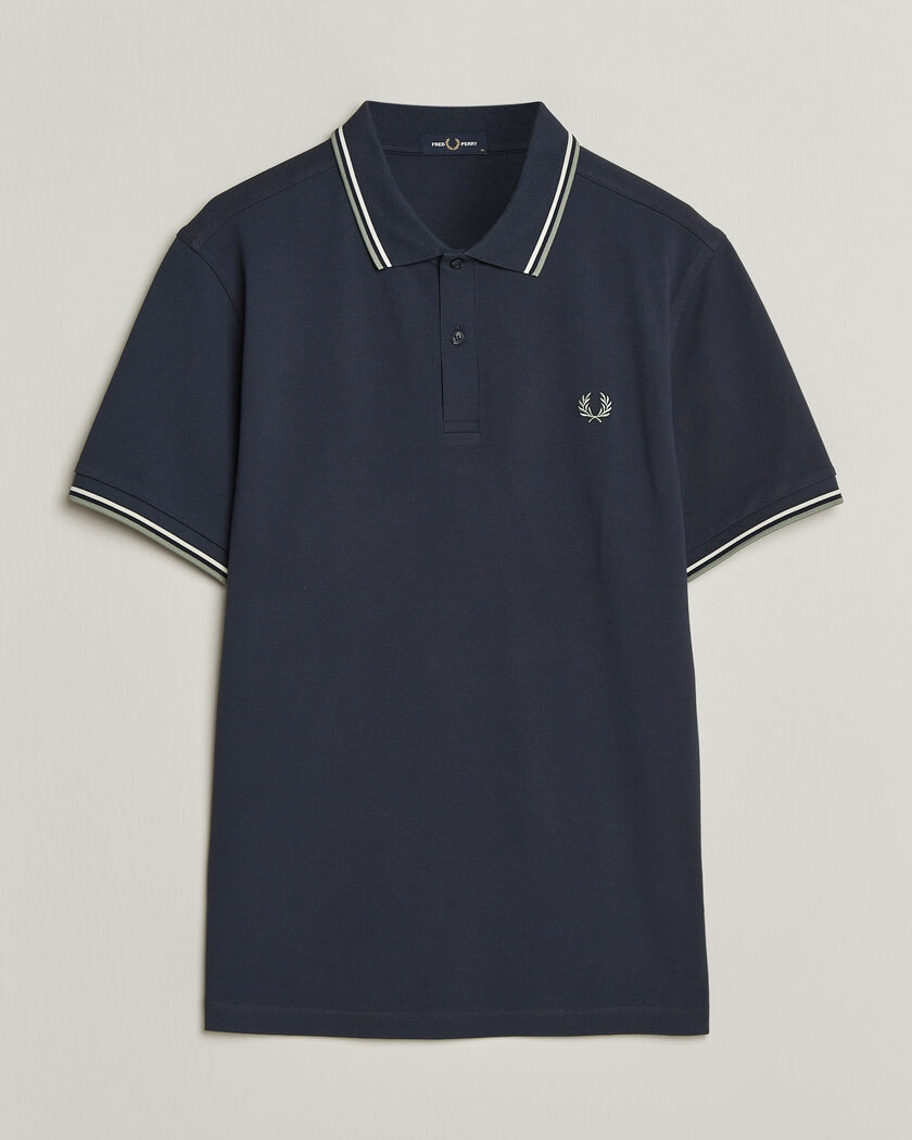 Fred Perry Twin Tipped Polo Shirt Dark Airforce – Blue