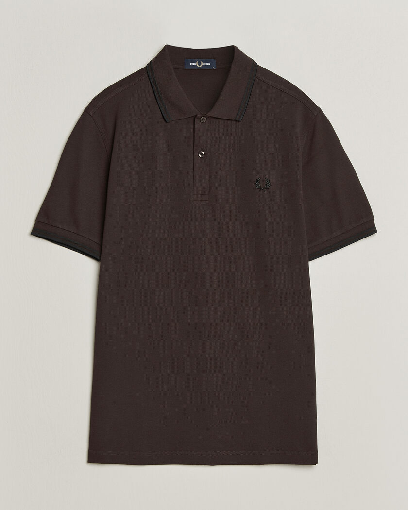 Fred Perry Twin Tipped Polo Shirt Rich Brown – Brown