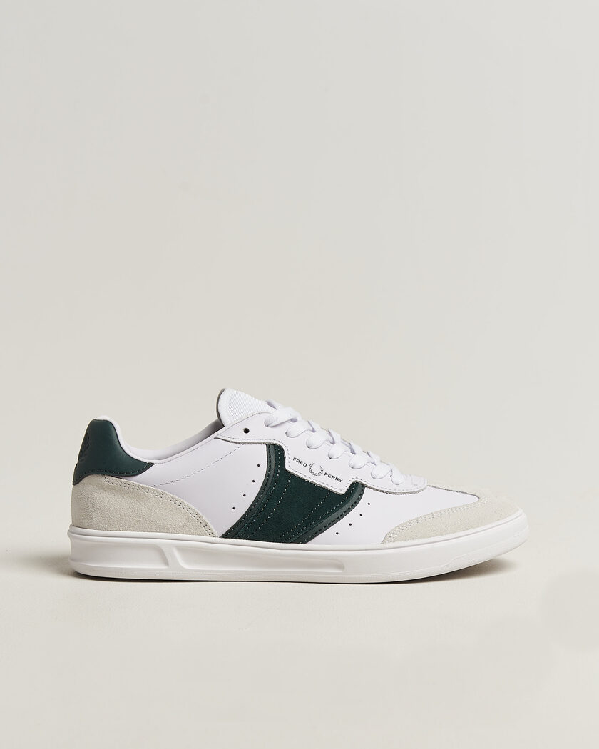 Fred Perry B4 Leather/Suede Sneaker White – White