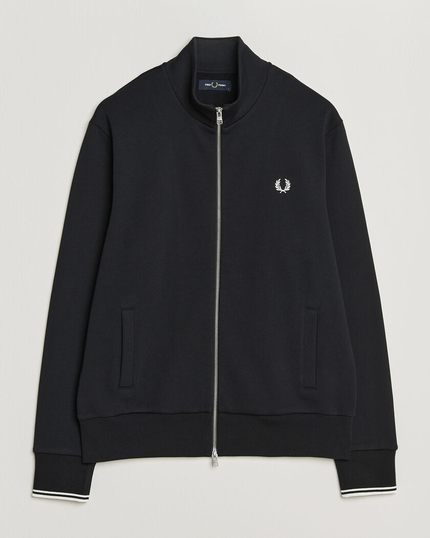 Fred Perry Full Zip Sweatshirt Black – Black