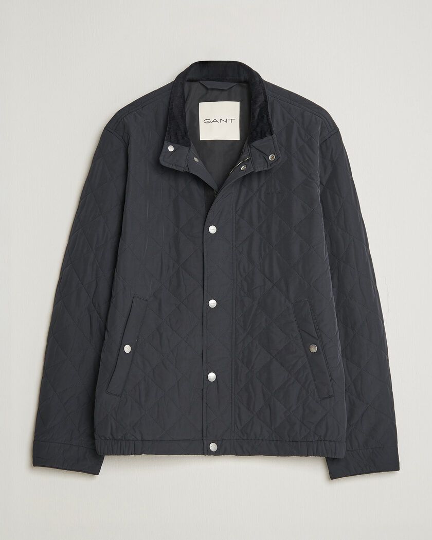 Gant Classic Quilted Jacket Black - Size: S / Mens clothing