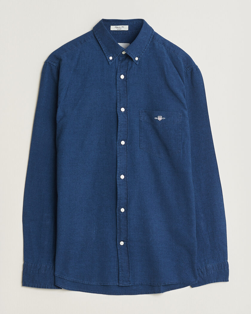 Gant Regular Fit Indigo Oxford Shirt Dark Blue – Blue