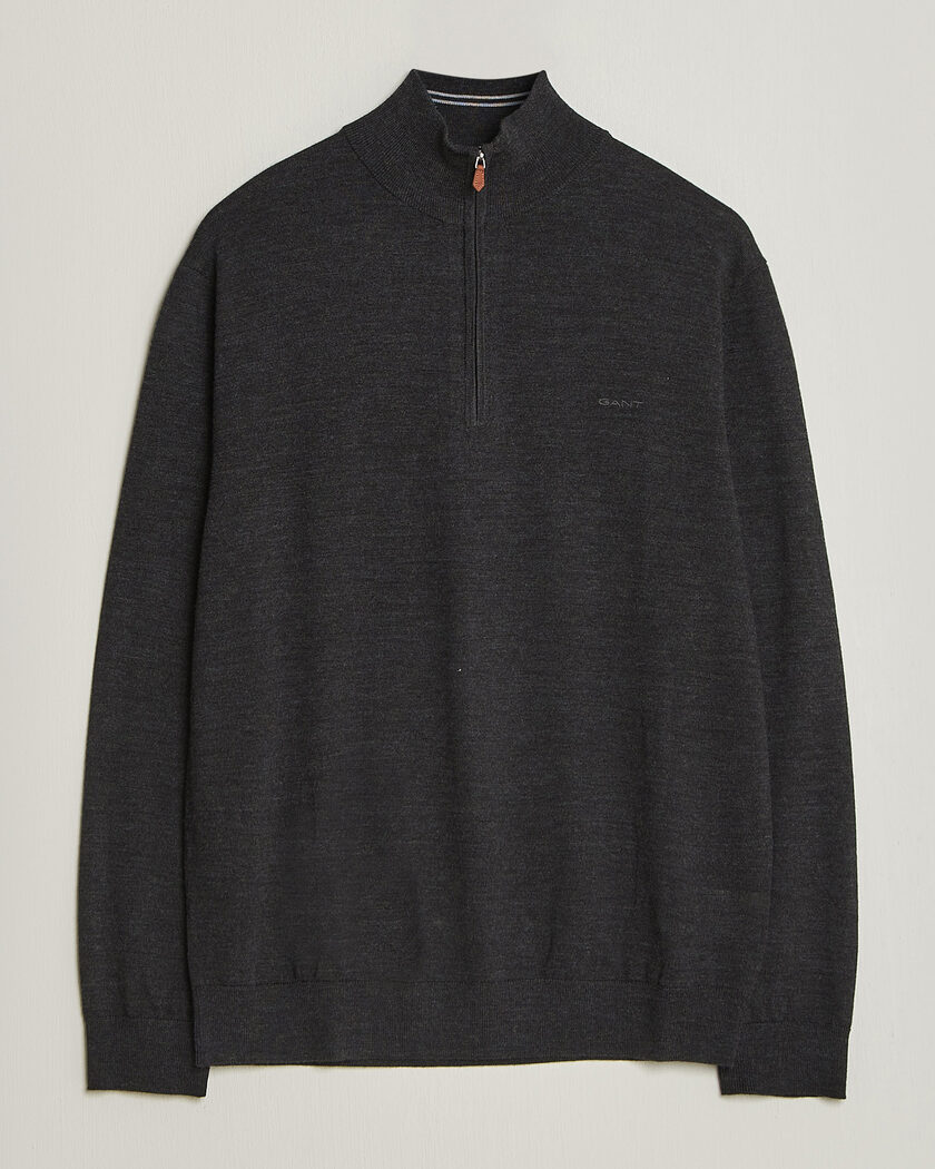 Morris Merino Cable Half Zip Camel at CareOfCarl.com