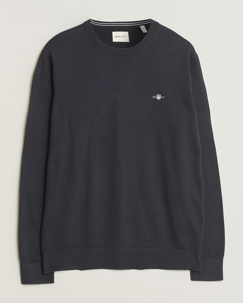 NN07 Danny Rib Knitted Crew Neck Black at CareOfCarl.com