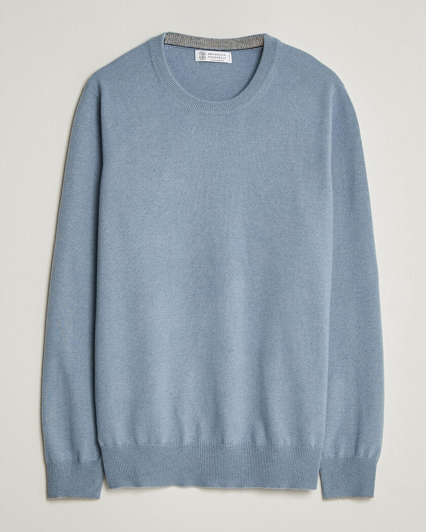 Jil Sander Seamless Crew Neck Sweater Grey Melange at CareOfCarl.com