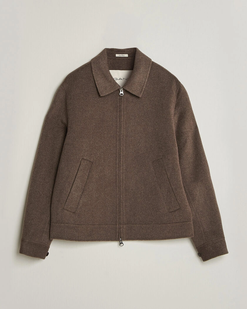 Gant Handstitched Wool/Cashmere Jacket Shadow Brown – Brown