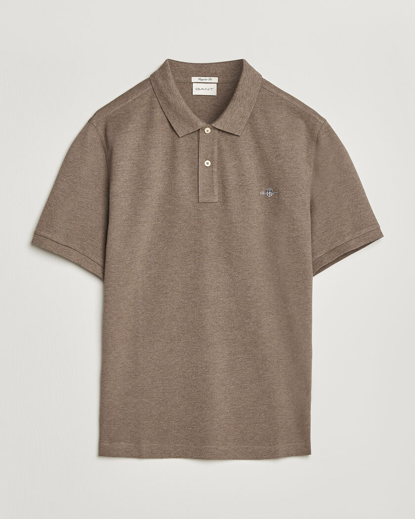 Lacoste Slim Fit Polo Piké Buffle Brown at CareOfCarl.com