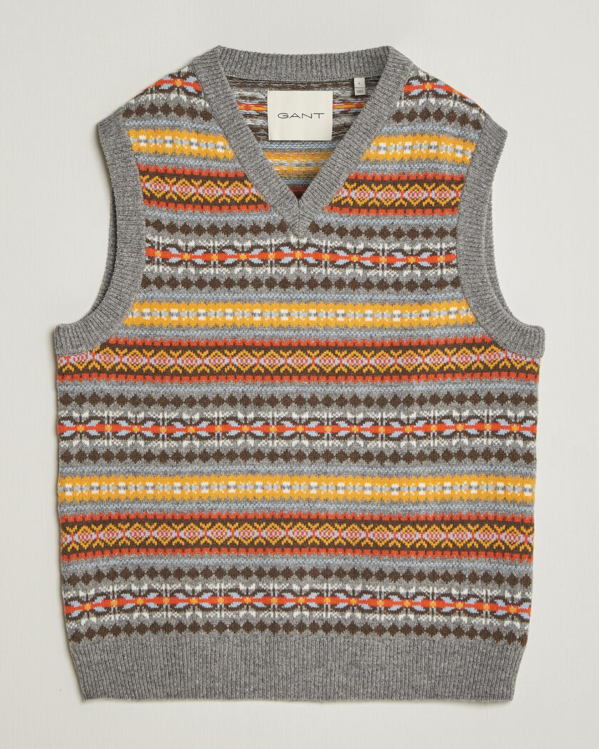 Fred Perry Cable Knitted Tennis Vest Ecru at CareOfCarl.com
